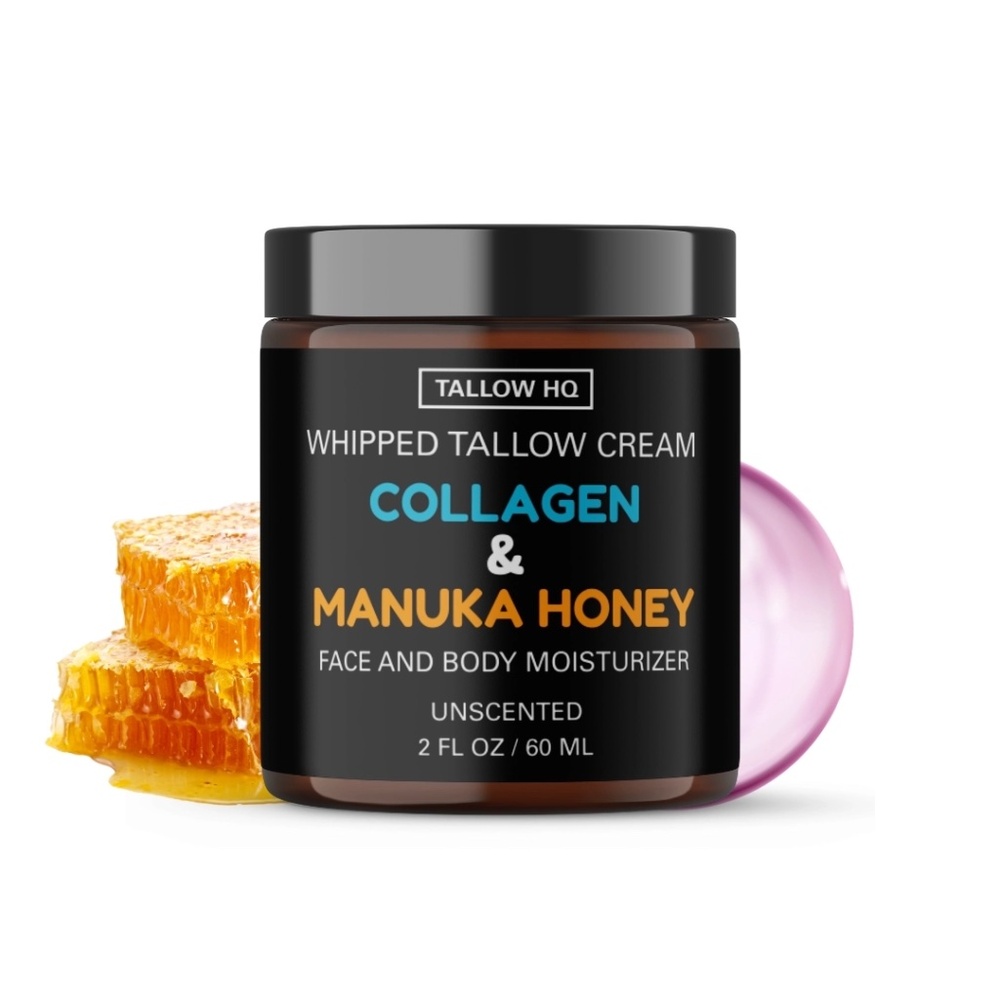 Whipped Tallow Cream with Collagen and Manuka Honey